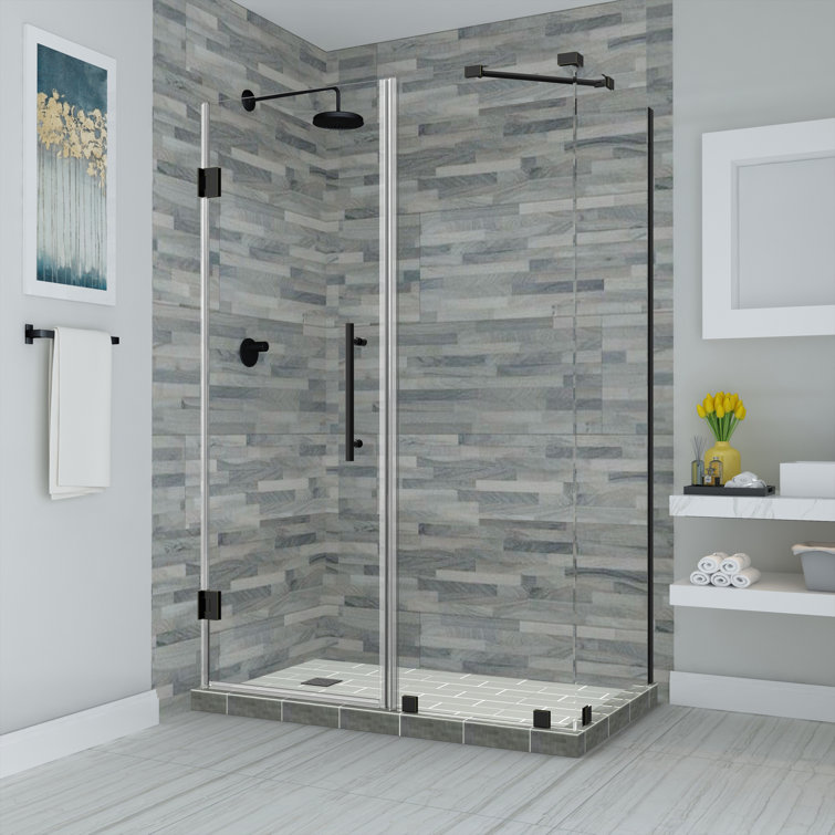 Bromley 32" x 72" Frameless Clear Glass Hinged Shower Enclosure