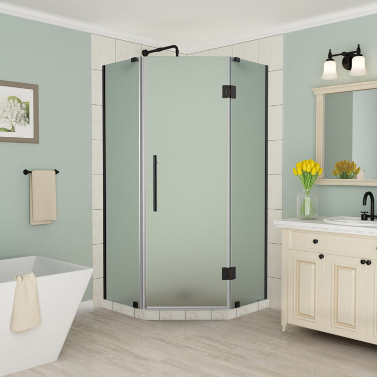Merrick 36.5" x 72" Frosted Glass Neo-Angle Shower Enclosure