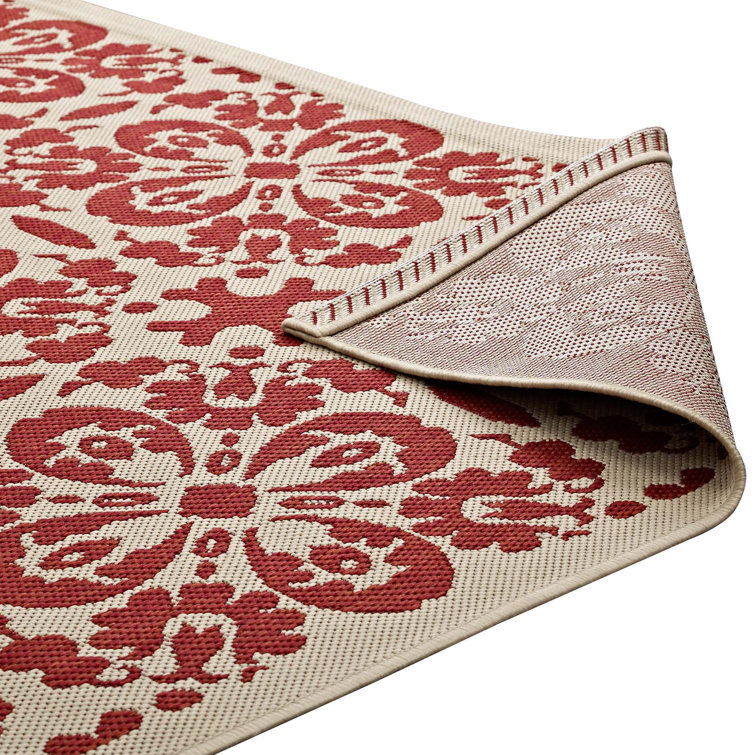 Ariana Light Green and Beige Floral 8' x 10' Synthetic Rug