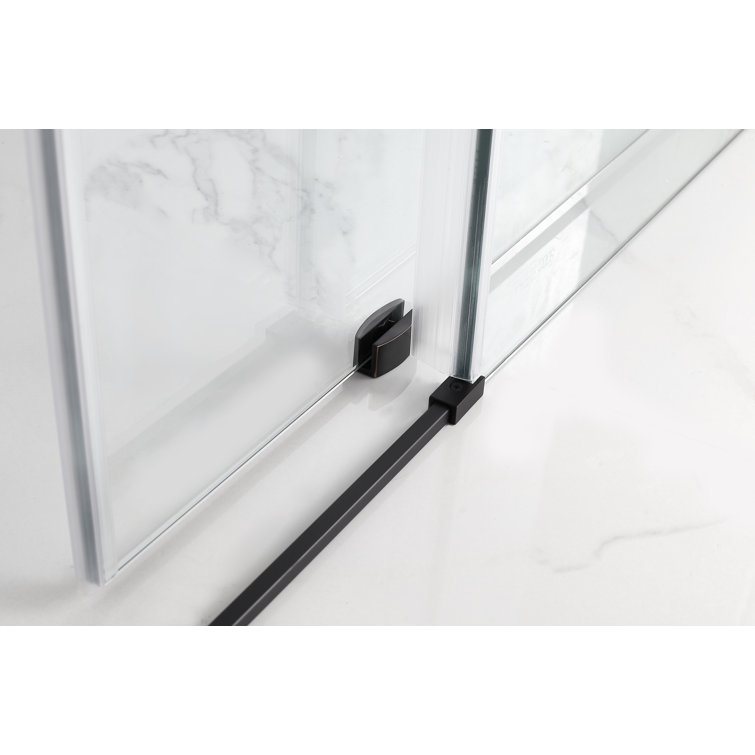 Langham 60" x 75" Frameless Sliding Shower Door in Oil Rubbed Bronze