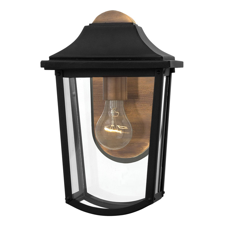 Burton Black and Copper Outdoor Wall Lantern