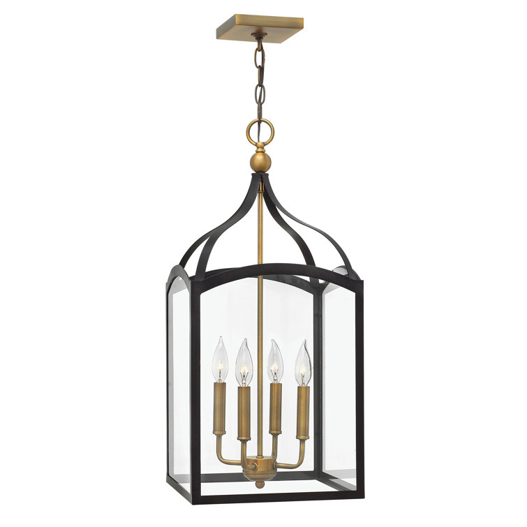 Clarendon Bronze 4-Light Clear Glass Foyer Pendant