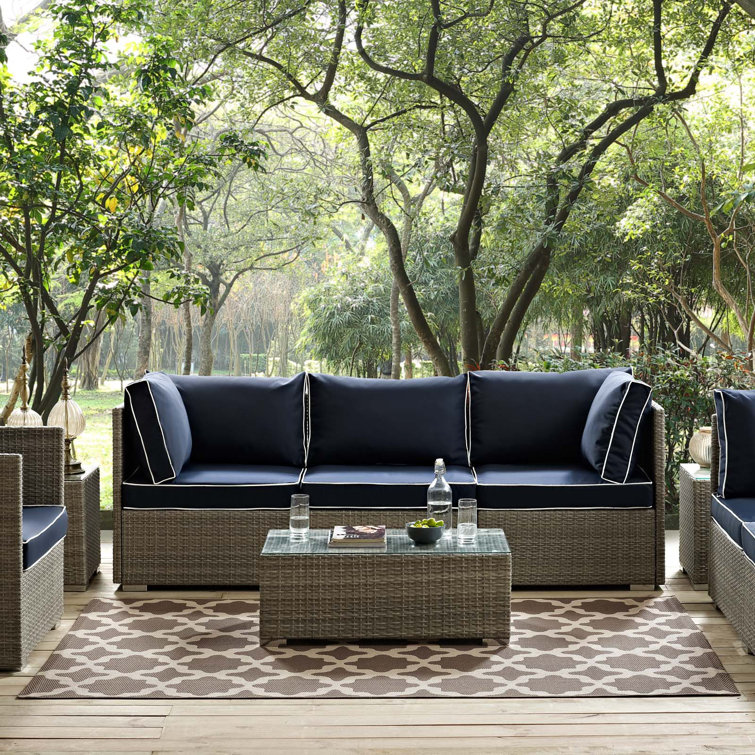 Cerelia Light and Dark Beige Trellis 8x10 Synthetic Area Rug