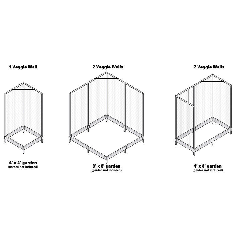 48'' x 48'' Stainless Steel Raised Garden Bed Trellis Kit