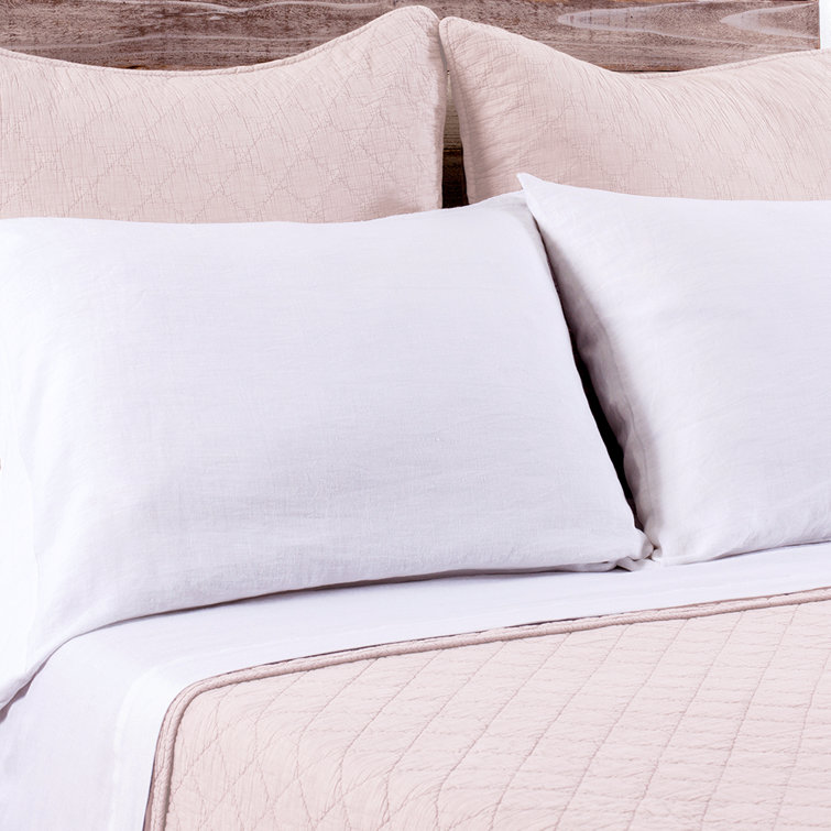 Huntington Dusty Blue Diamond Quilted Queen Cotton Coverlet