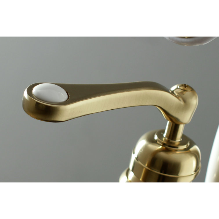 Brushed Brass Freestanding Tub Faucet with Hand Shower
