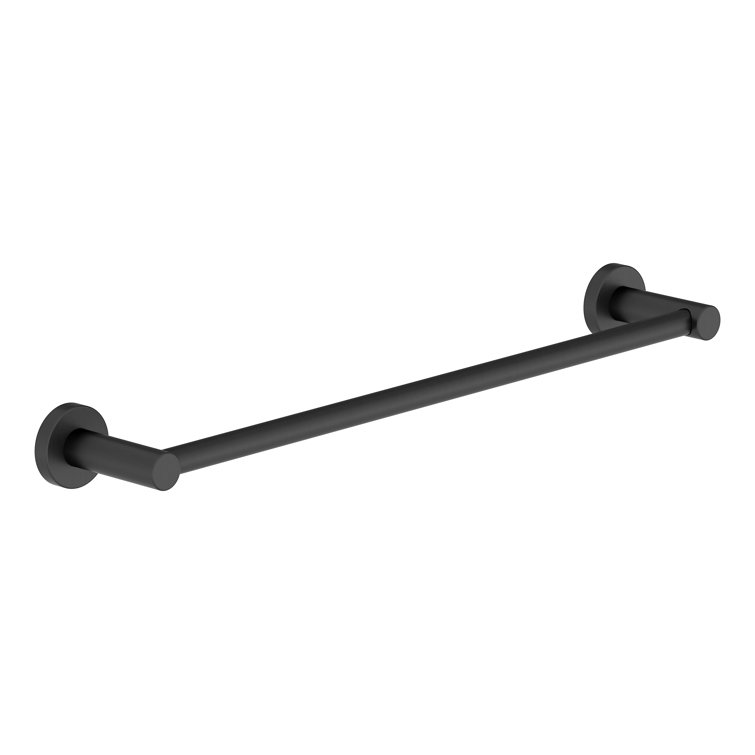 Matte Black 18" Wall Mounted Metal Towel Bar