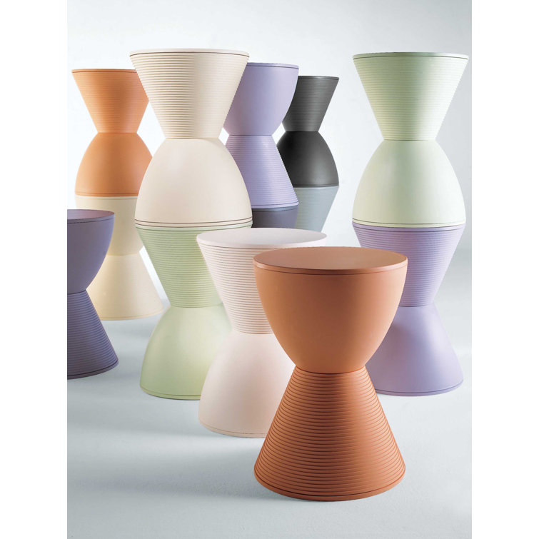 Wax White Polypropylene Prince Aha Stool by Philippe Starck