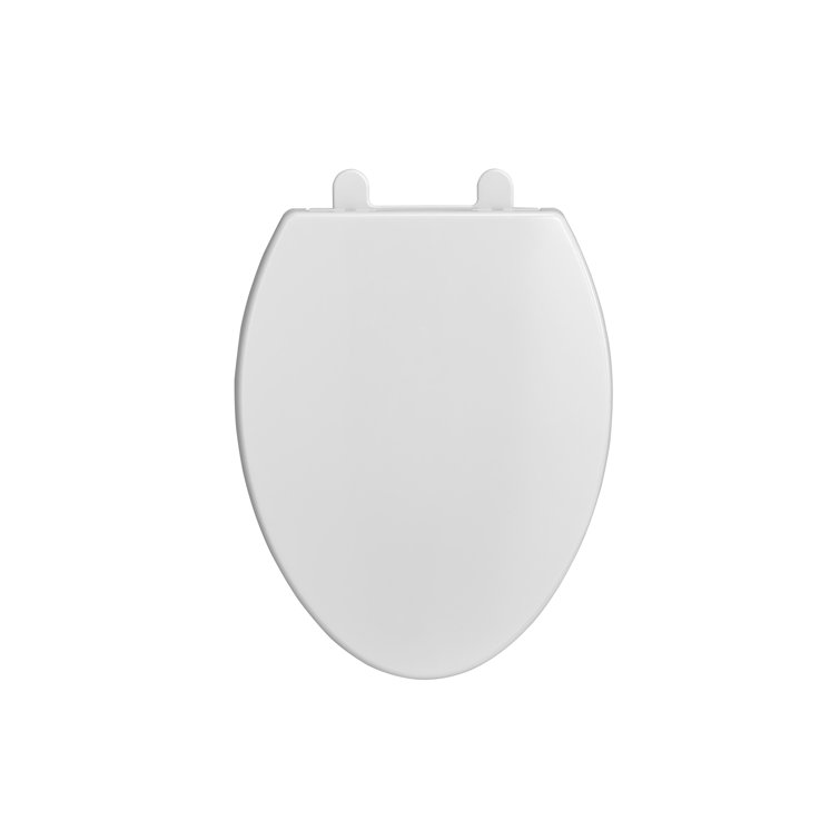White Telescoping Elongated Luxury Toilet Seat with EverClean Surface