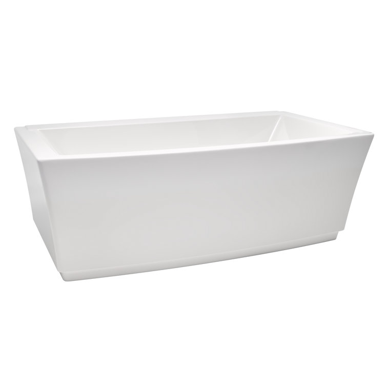 Townsend 68'' White Acrylic Freestanding Soaking Bathtub