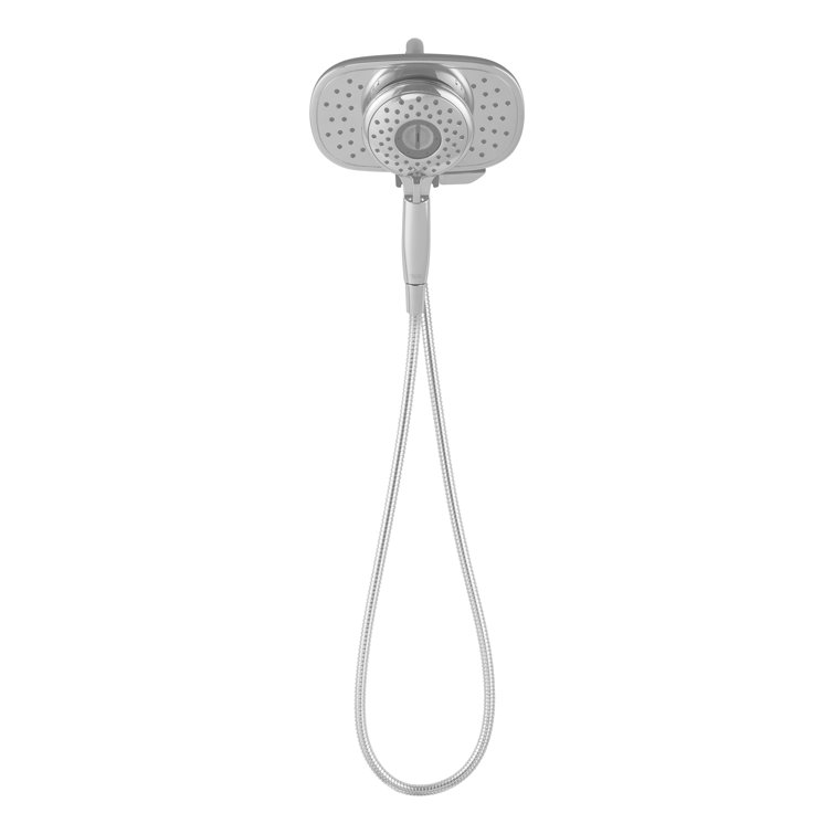 Chrome Dual Showerhead with Handheld and Multi Spray Functions