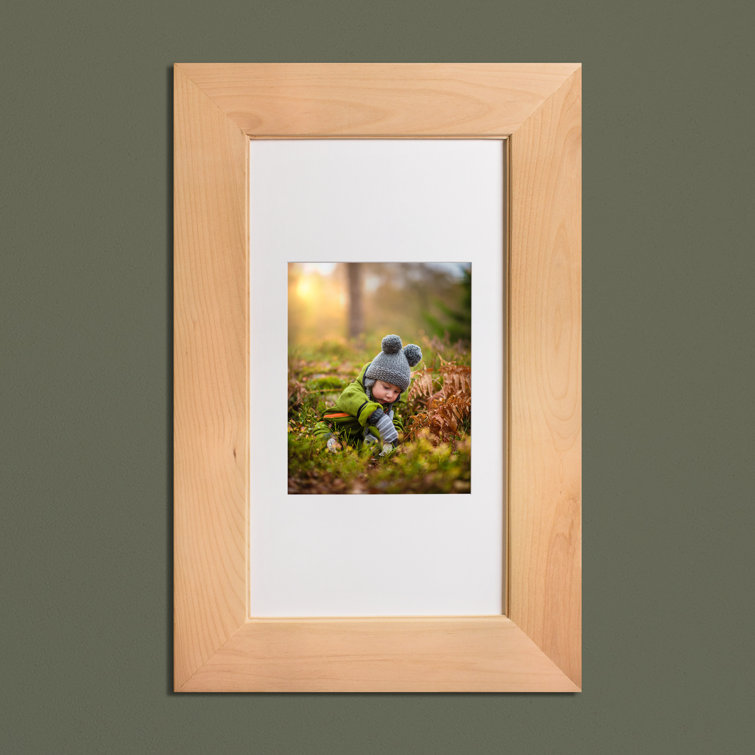 Unfinished Solid Wood Recessed Medicine Cabinet with Picture Frame Door