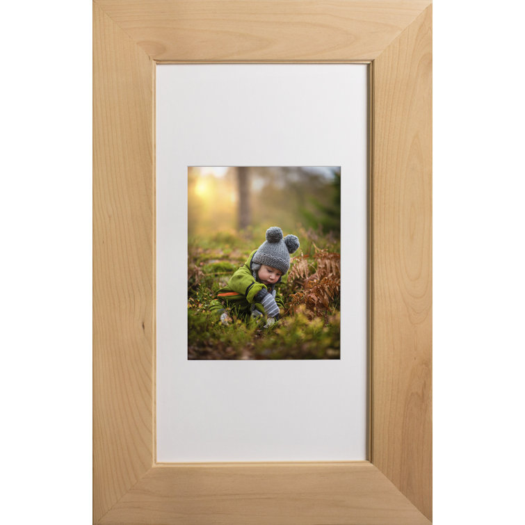 Unfinished Solid Wood Recessed Medicine Cabinet with Picture Frame Door