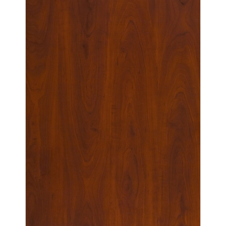 Hansen Cherry Executive Corner Desk with Filing Cabinet and Keyboard Tray