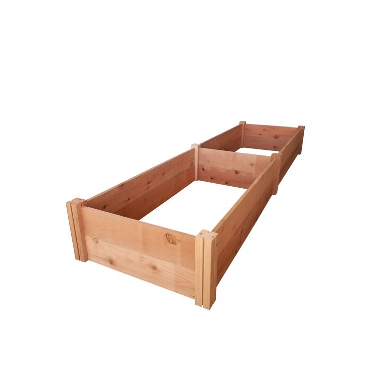 Handcrafted Redwood Rectangle Raised Garden Bed