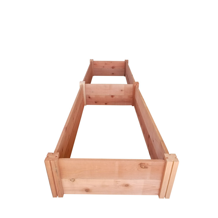 Handcrafted Redwood Rectangle Raised Garden Bed