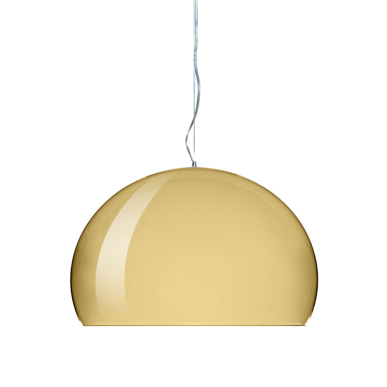 Matte White LED Sphere Pendant Light with Transparent Finish