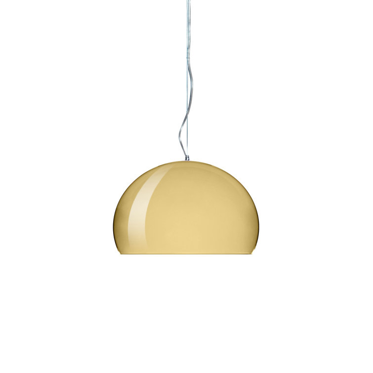 Matte White LED Sphere Pendant Light with Transparent Finish