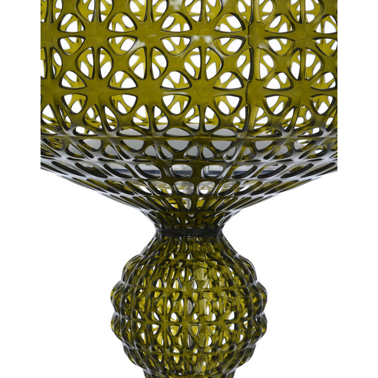 Kabuki Green Transparent Outdoor LED Cylinder Floor Lamp