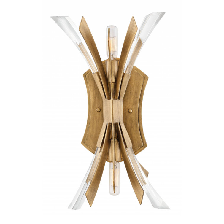 Vida Burnished Gold 2-Light Candelabra Wall Sconce