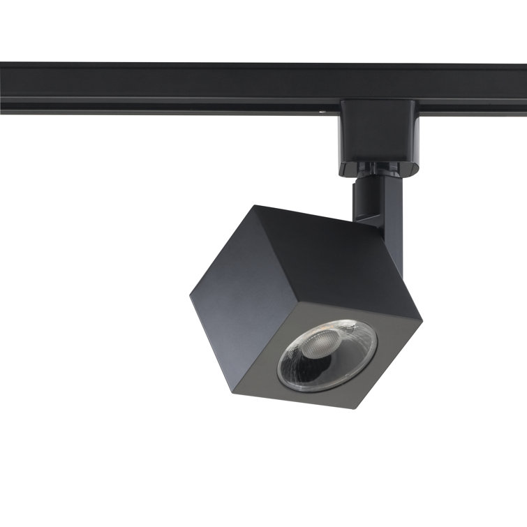 Black LED Square Track Light Head with Adjustable Swivel