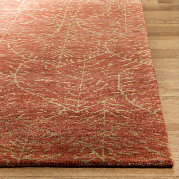 Harvest Hand-Knotted Wool 6' x 9' Floral Rug