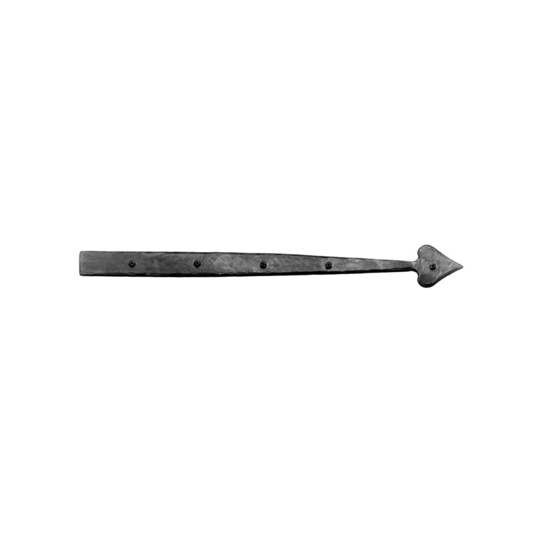 14" Black Iron Heart Dummy Strap for Gates