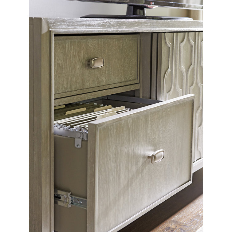 Gray Transitional 74.5" Media Console with Cabinet