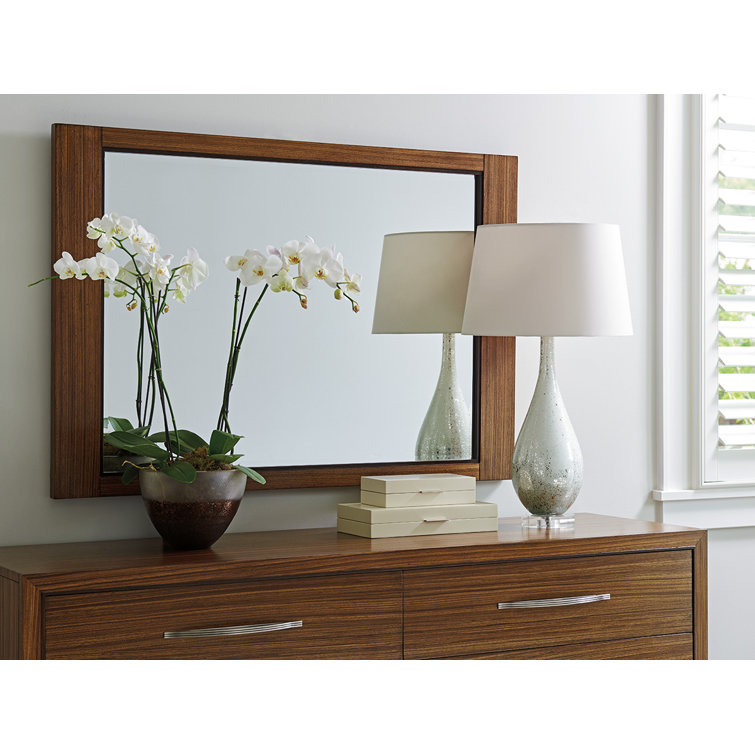Hazelnut and Dark Umber Wood Transitional Dresser