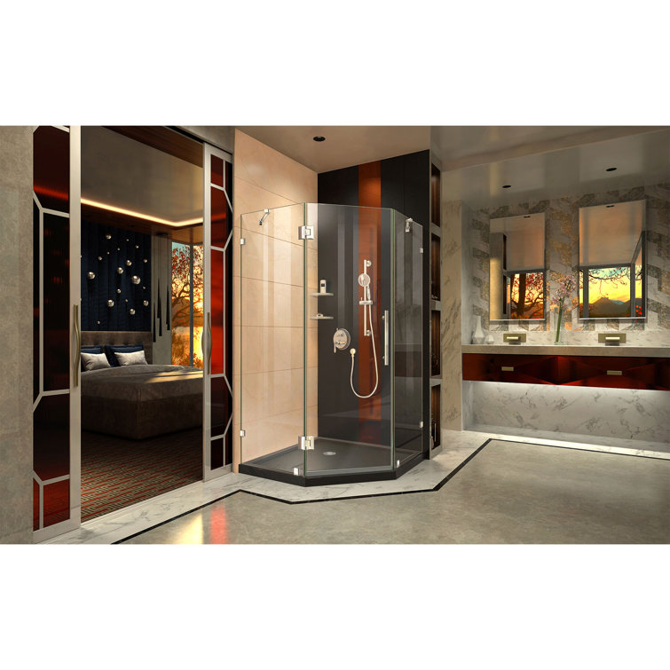 Prism Lux Frameless Neo-Angle Shower Enclosure with Clear Glass