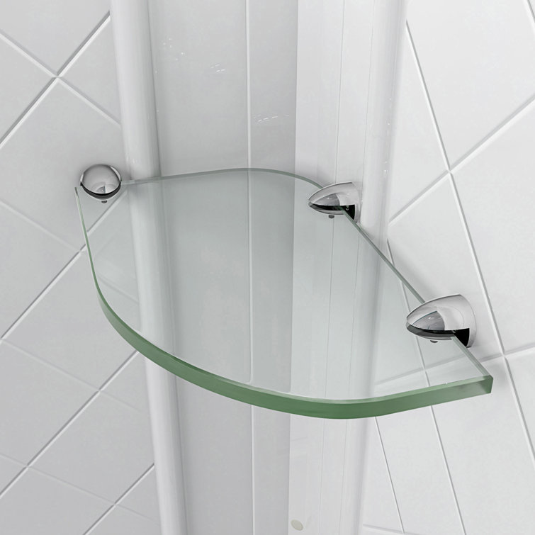 White Acrylic Alcove Shower Kit with Base and Backwall
