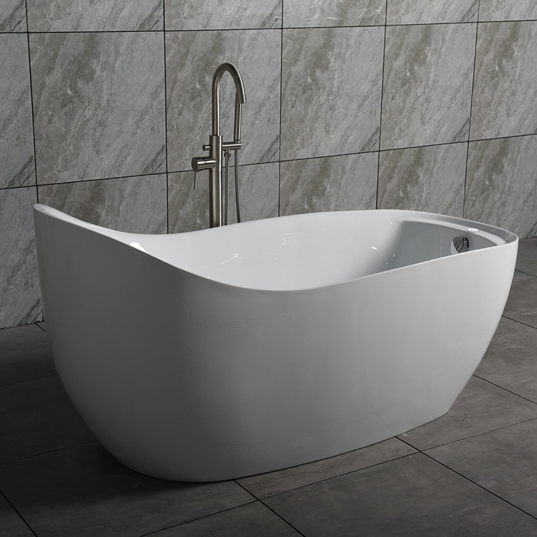 Nova 67'' White Freestanding Acrylic Air Bathtub