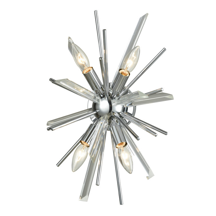 Palisades Dimmable Chrome Sconce with Flush Mount Design