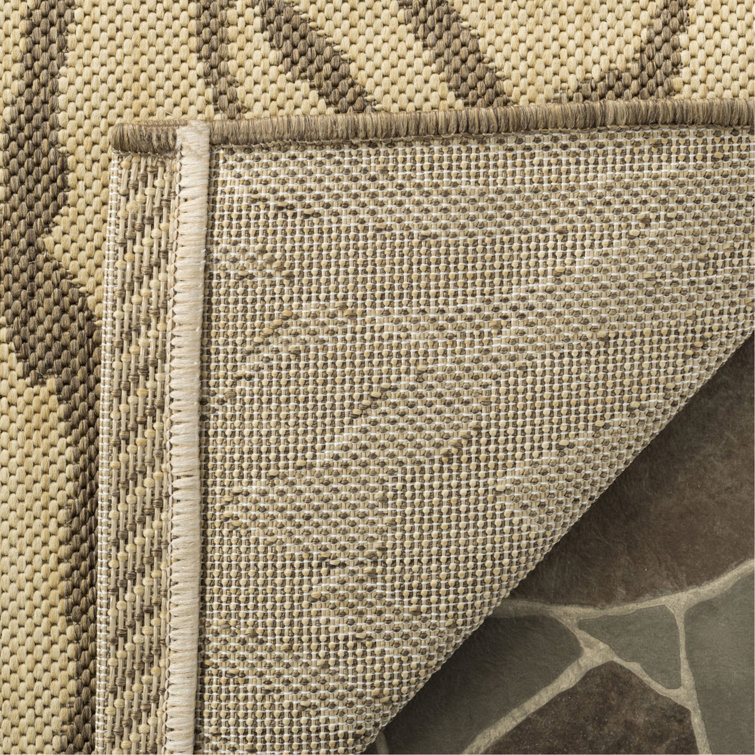 Coffee and Sand Tufted Reversible Rectangular Rug