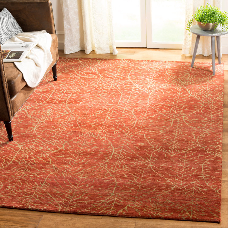 Harvest Hand-Knotted Wool 6' x 9' Floral Rug