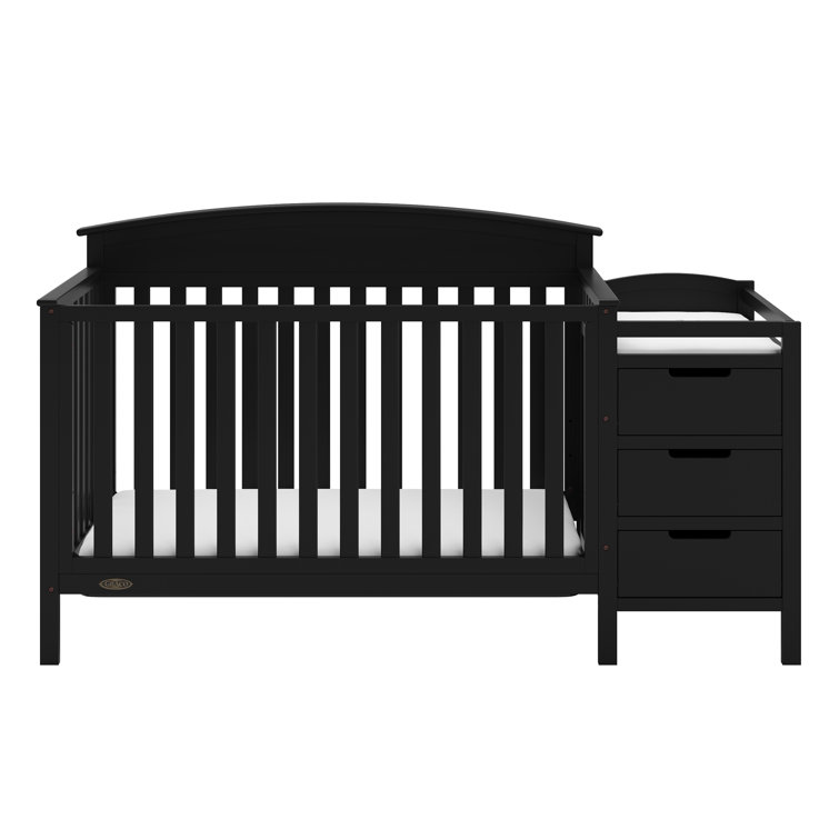 Black Pine 4-in-1 Convertible Crib and Changer