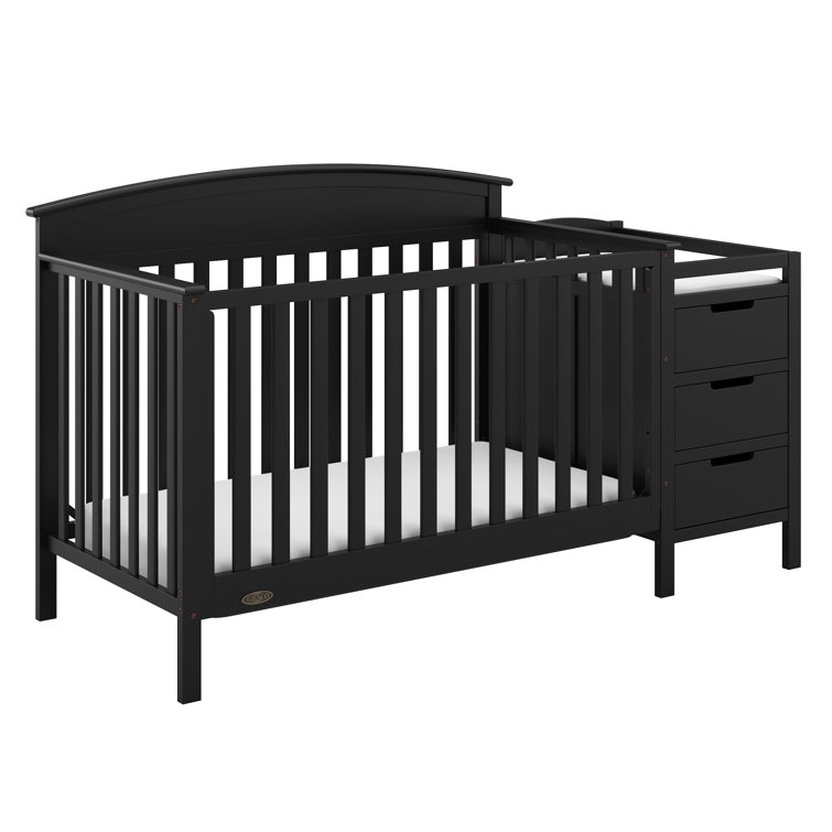 Black Pine 4-in-1 Convertible Crib and Changer