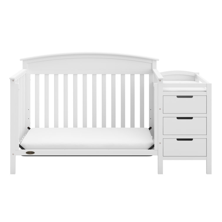 White Pine 4-in-1 Convertible Crib with Changer