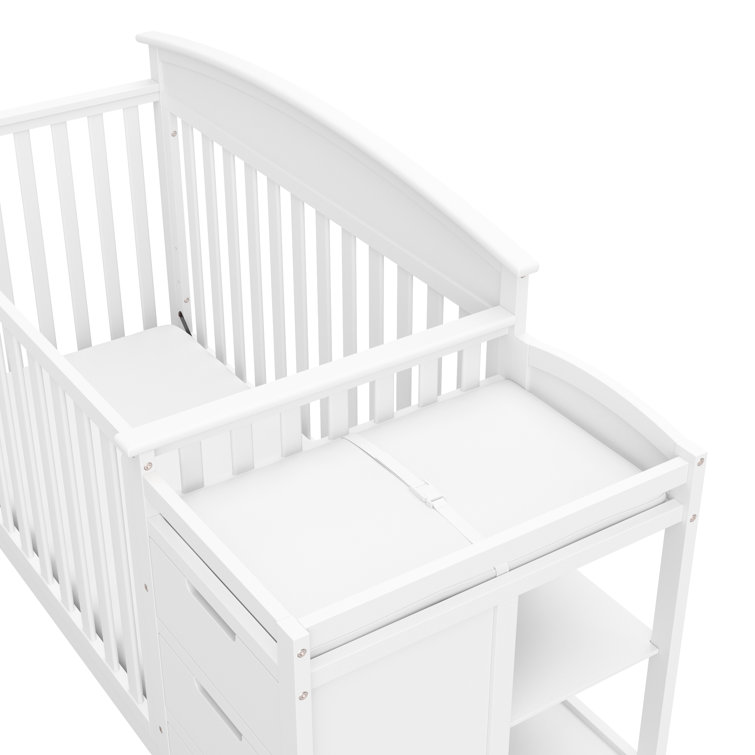 White Pine 4-in-1 Convertible Crib with Changer