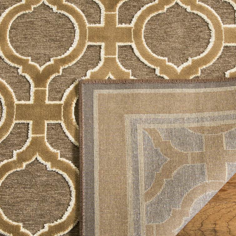 Hand Tufted Geometric Wool and Viscose Area Rug
