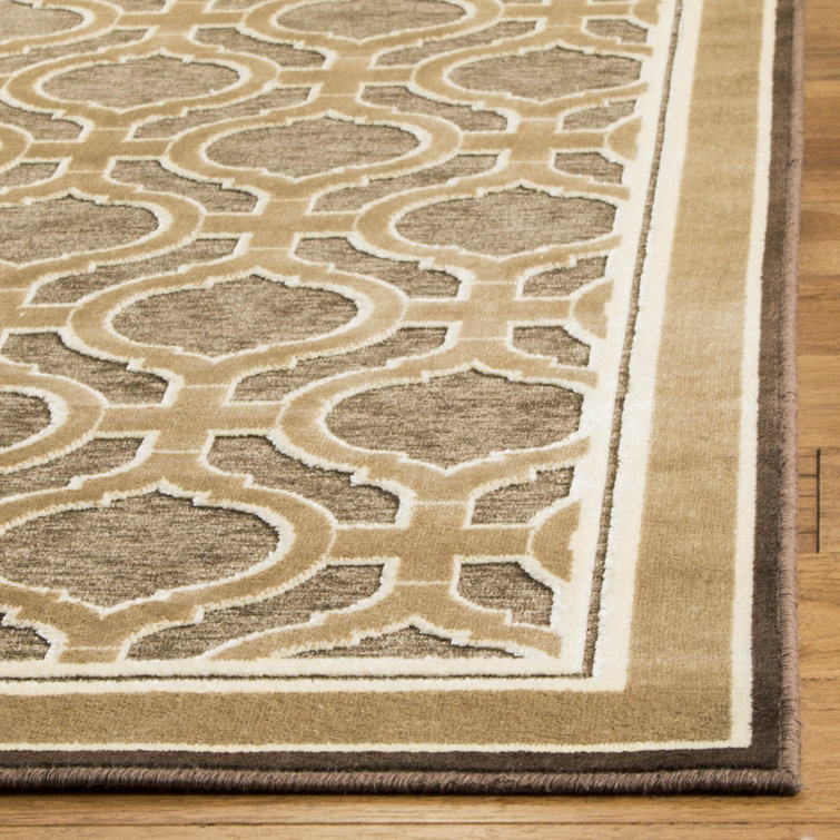 Hand Tufted Geometric Wool and Viscose Area Rug