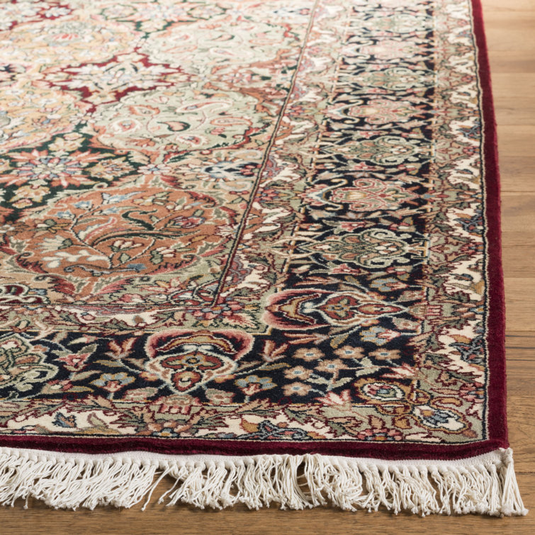 Handmade Traditional Multi-Color Wool Floral Area Rug