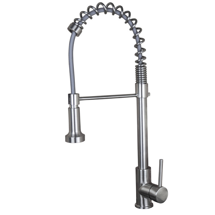 Brushed Nickel Single Handle Pull-Out Kitchen Faucet
