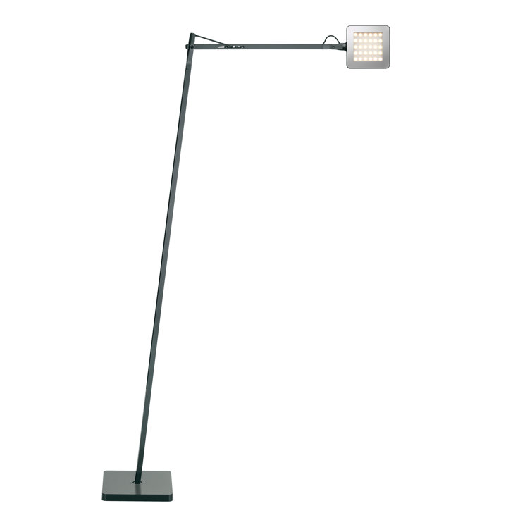 Anthracite LED Adjustable Task Floor Lamp with Touch Dimmer