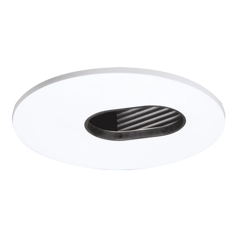 3'' White Aluminum Recessed Trim with Black Baffle