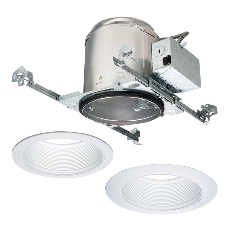 7.25'' Silver and White Airtight Recessed Lighting Kit