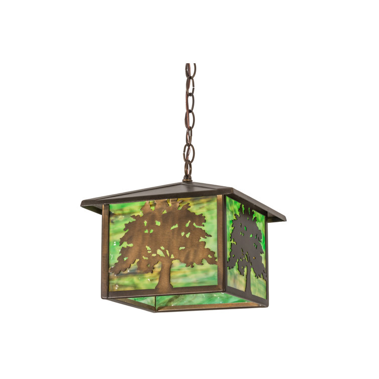 Antique Copper and Glass 43" Indoor/Outdoor Lantern Pendant