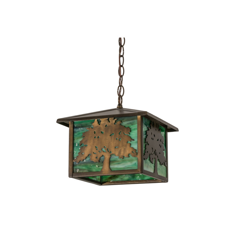 Antique Copper and Glass 43" Indoor/Outdoor Lantern Pendant