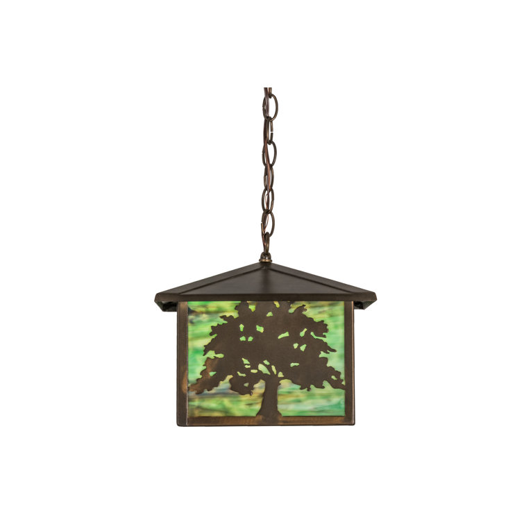 Antique Copper and Glass 43" Indoor/Outdoor Lantern Pendant