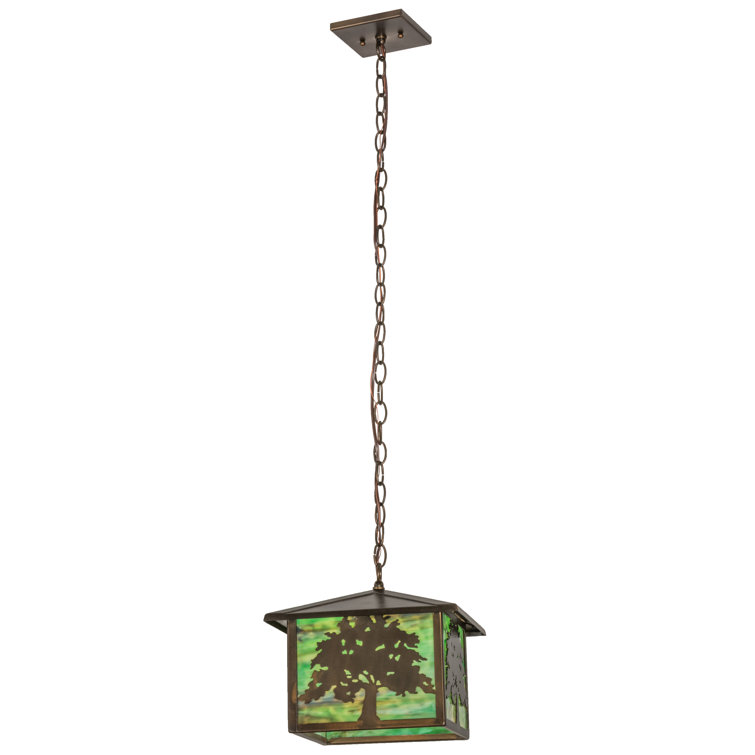 Antique Copper and Glass 43" Indoor/Outdoor Lantern Pendant